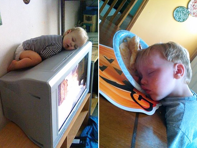 Proof That Kids Can Sleep Anywhere