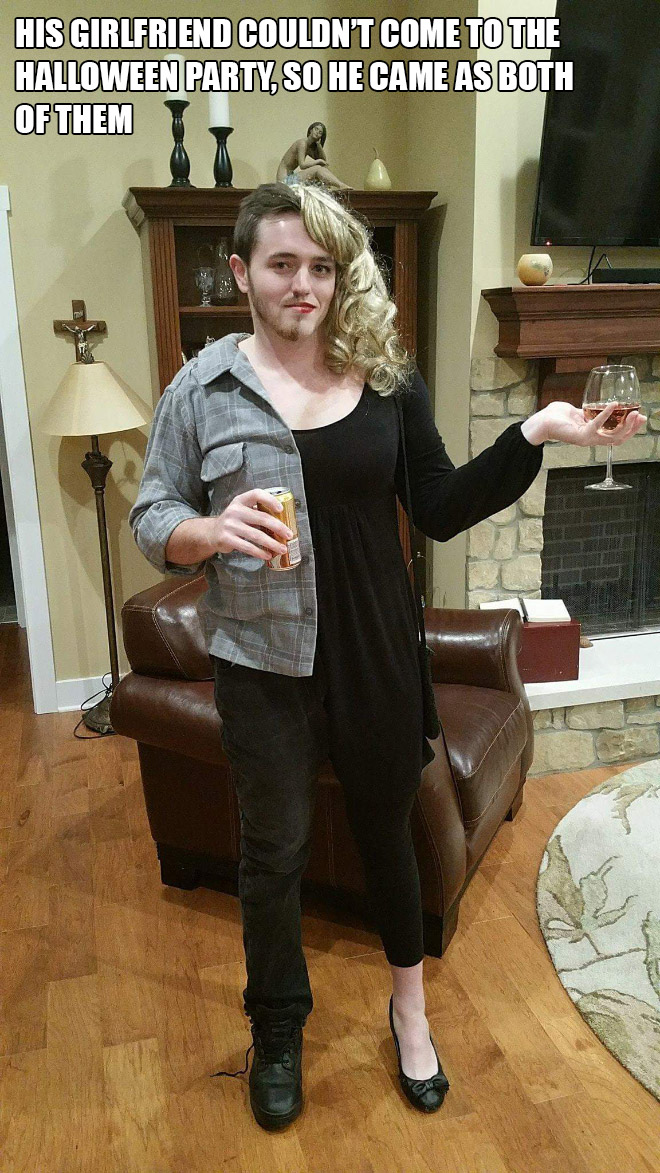 The lonely guy Halloween costume.