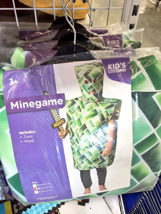Minecraft costume.