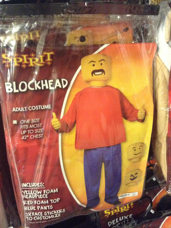 Lego man Halloween costume.
