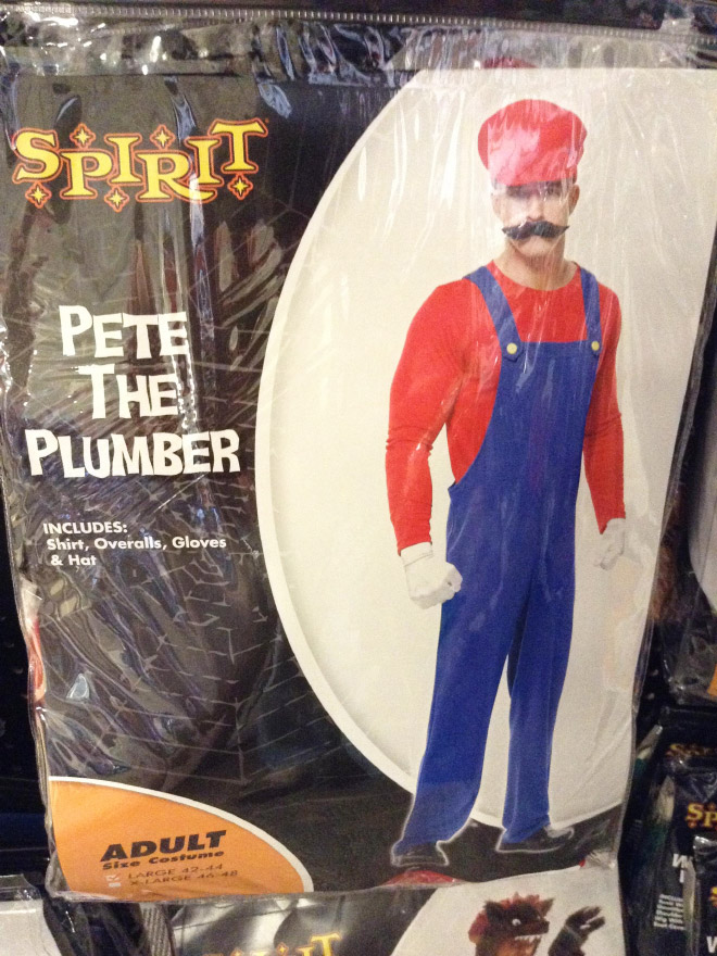 Pete the plumber costume.