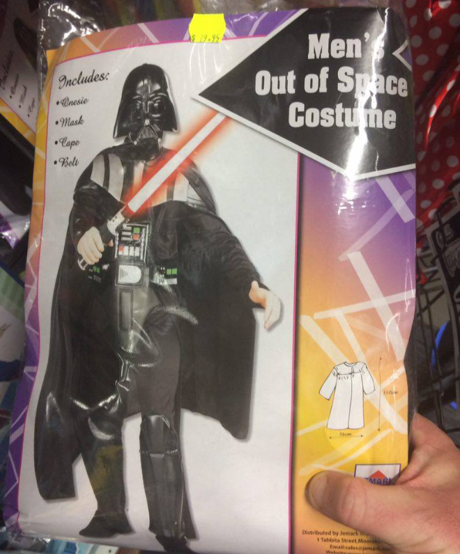 Darth Vader Halloween costume.