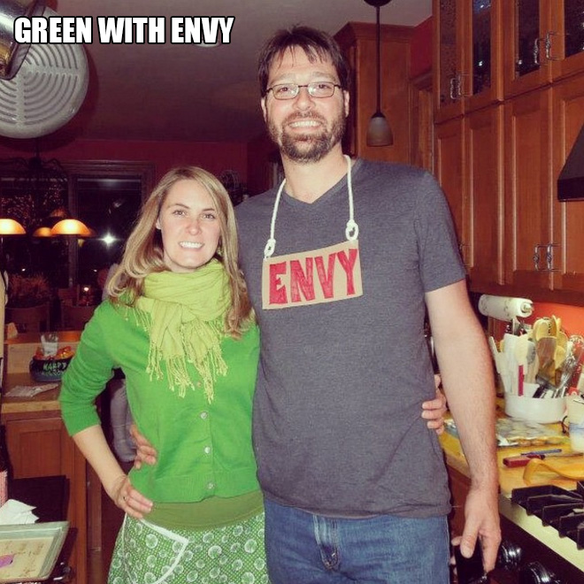 Green with envy costume.