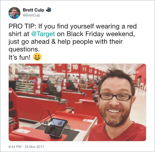 Sometimes wearing red to Target is fun.