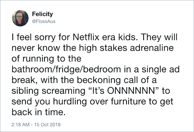 Netflix era kids won't understand.