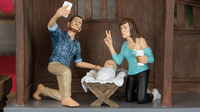Hipster parent to baby Jesus.