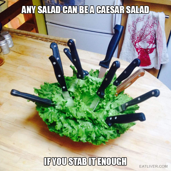 How to make caesar salad.