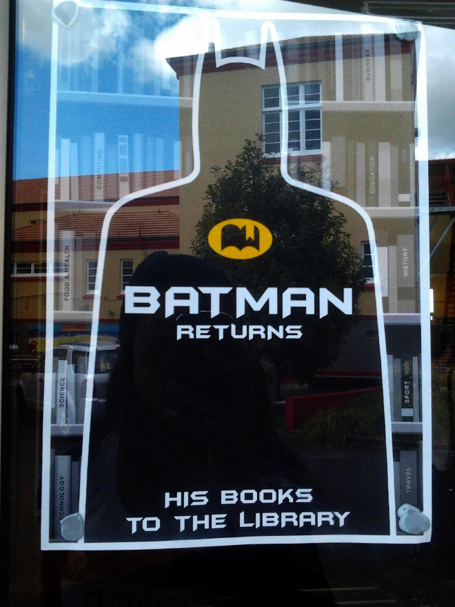Batman returns... his books on time.