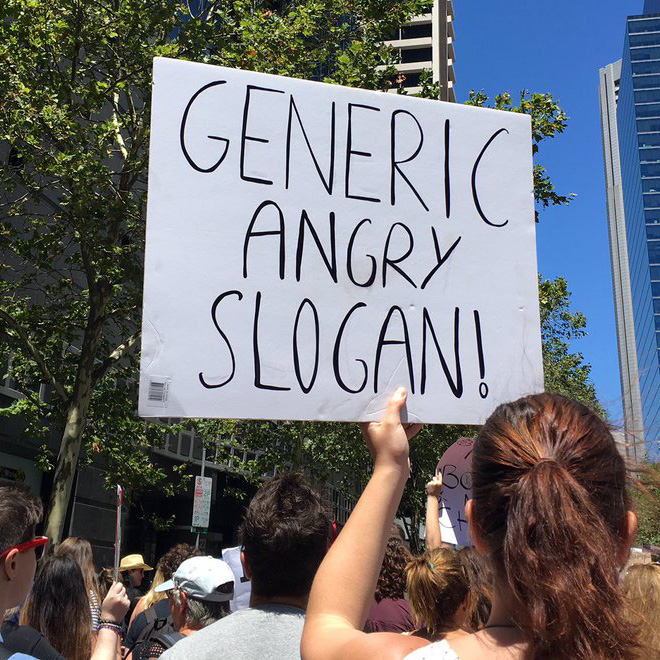 Generic angry slogan!