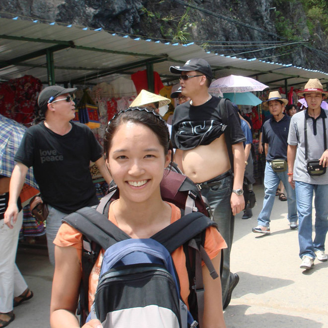 Man wearing a Beijing bikini.