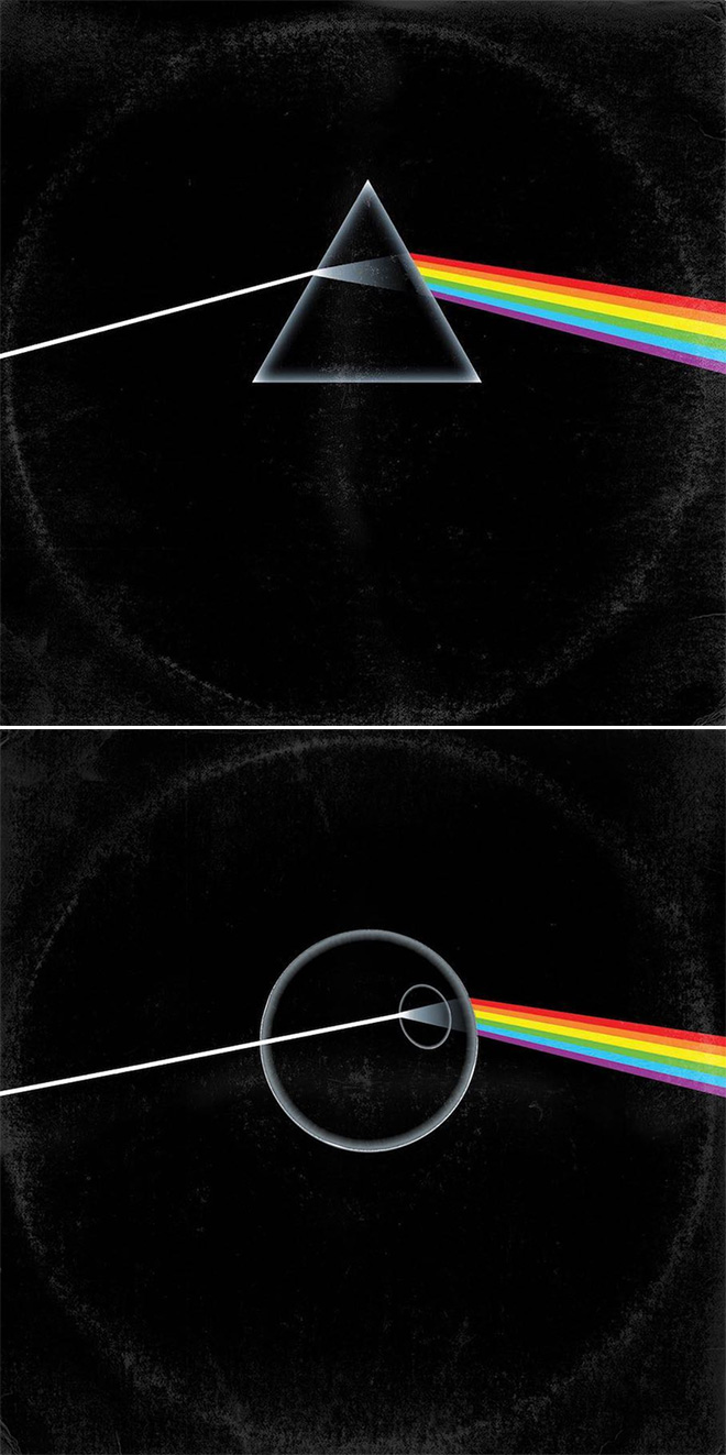 Pink Floyd album cover improved with Star Wars characters.