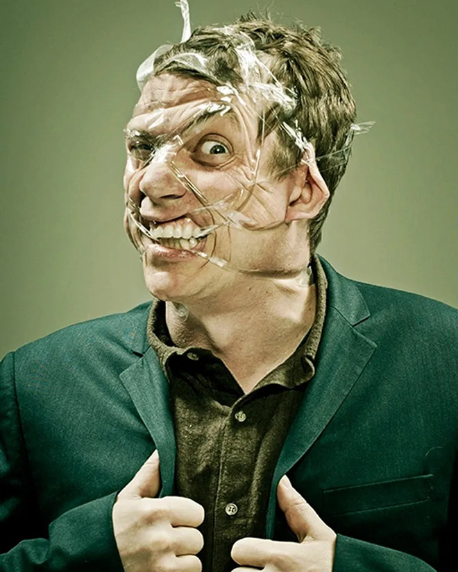 When scotch tape meets face...