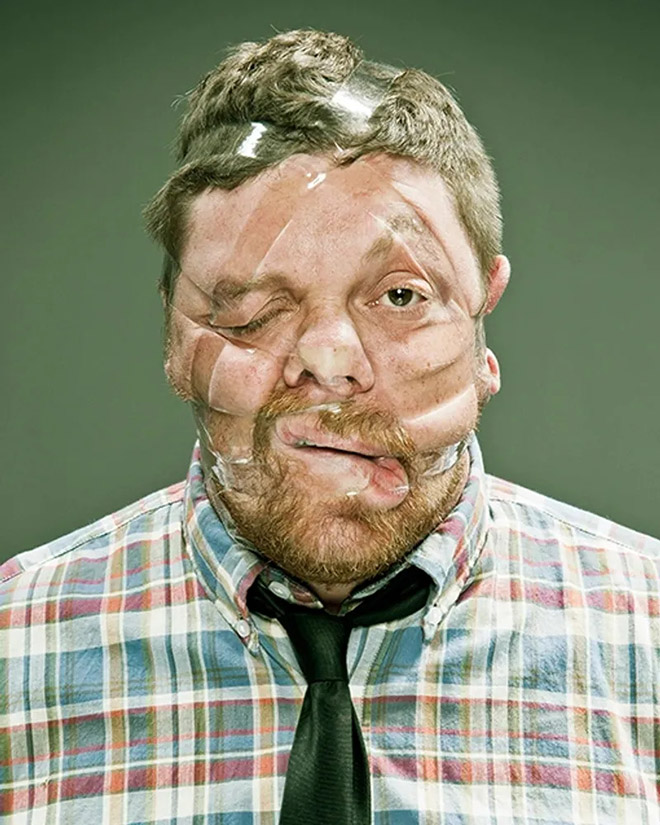 When scotch tape meets face...