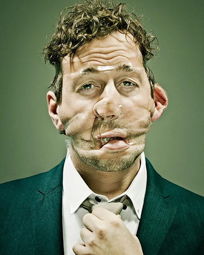 When scotch tape meets face...