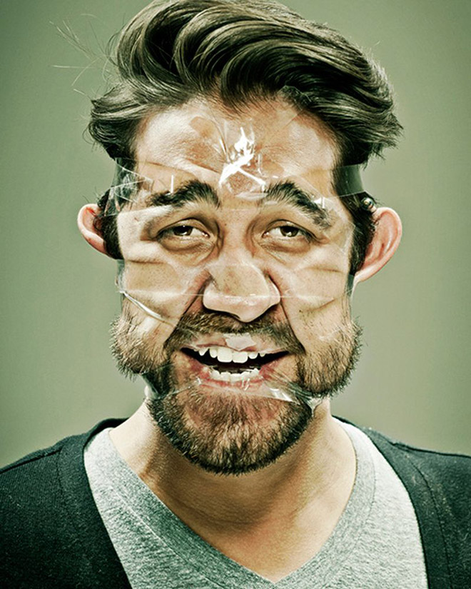 When scotch tape meets face...