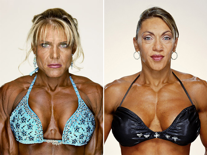 Freaky female bodybuilders.