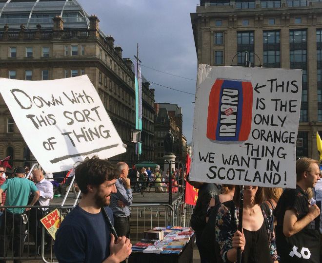 Hilarious anti-Trump sign.