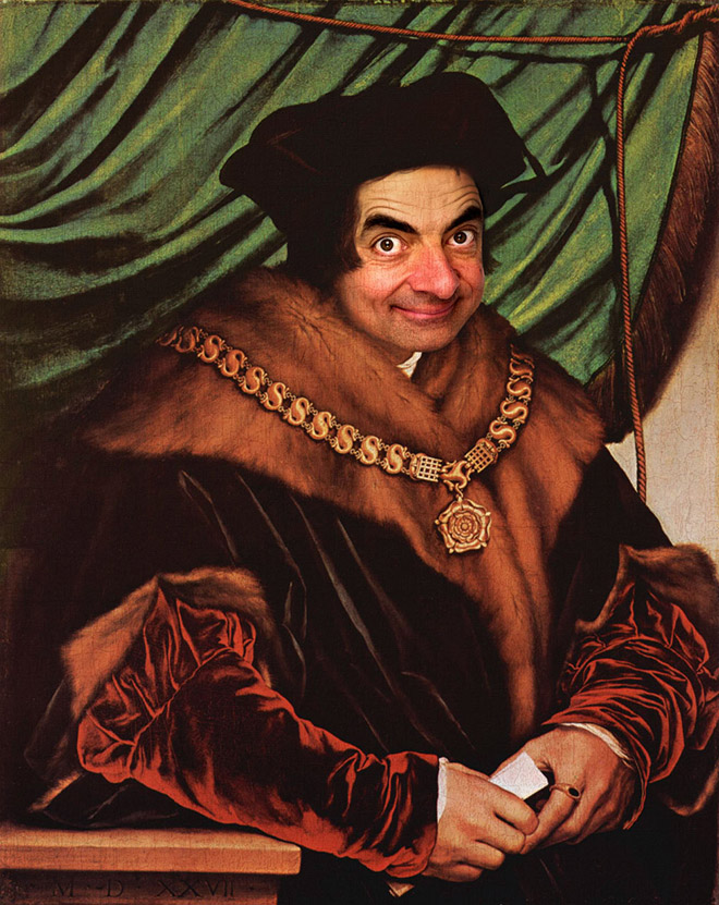 Everything is better with Mr. Bean. Even classic paintings.