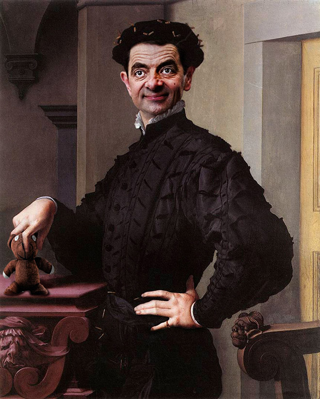 Everything is better with Mr. Bean. Even classic paintings.