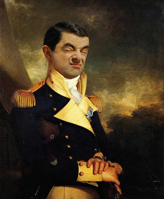 Everything is better with Mr. Bean. Even classic paintings.