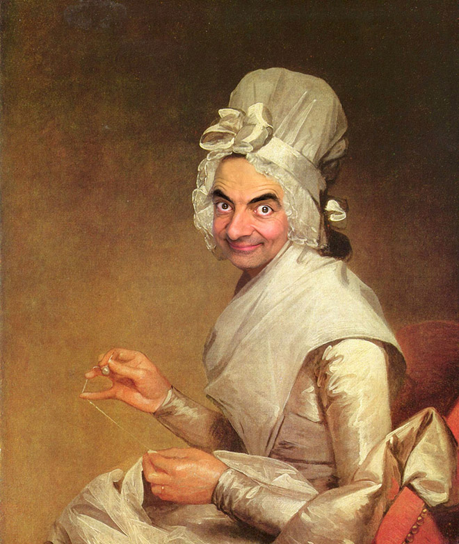 Everything is better with Mr. Bean. Even classic paintings.