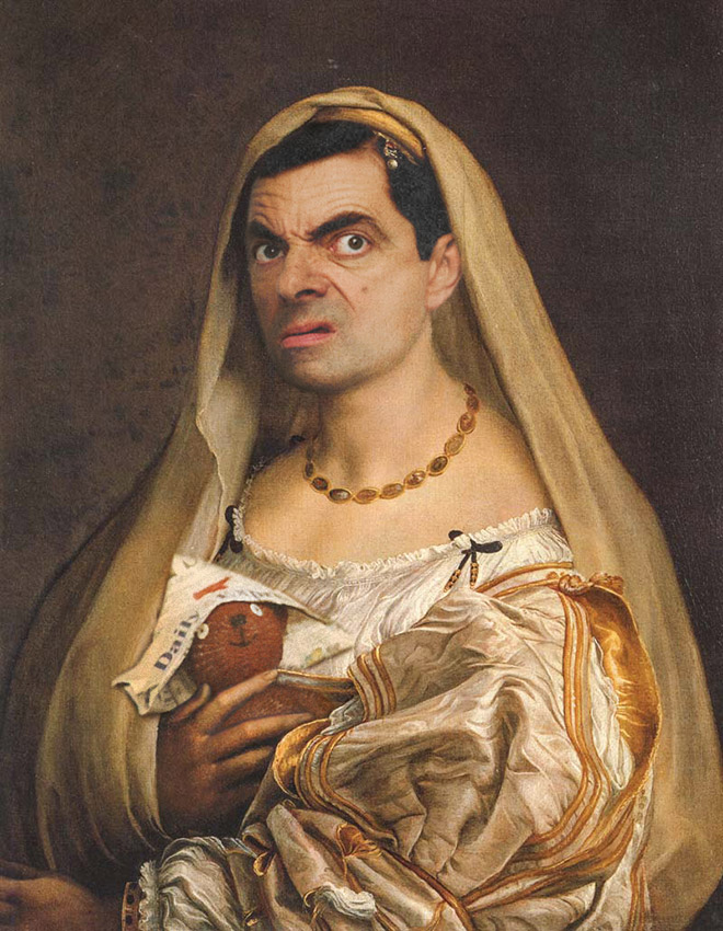 Everything is better with Mr. Bean. Even classic paintings.