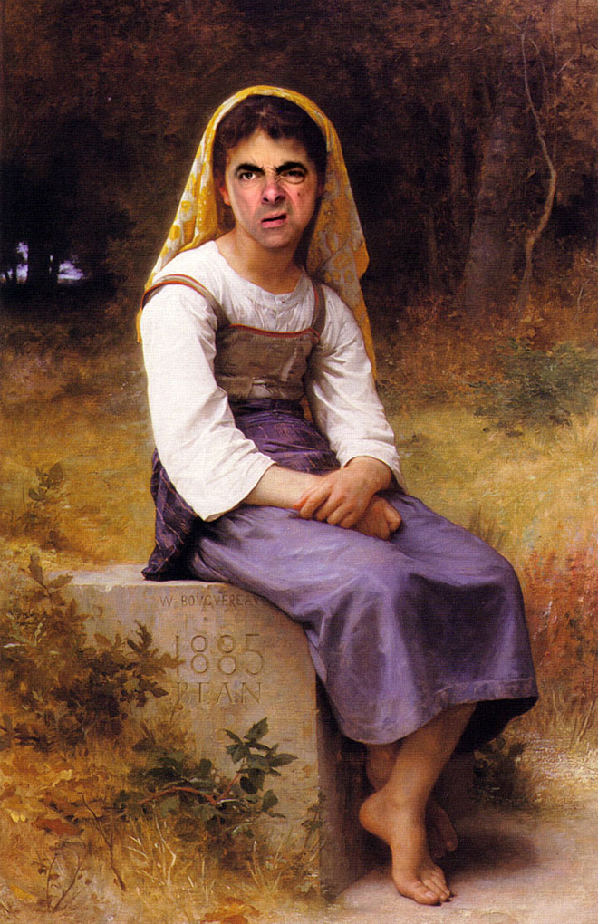 Everything is better with Mr. Bean. Even classic paintings.