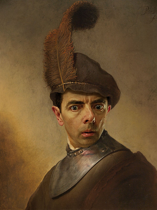 Everything is better with Mr. Bean. Even classic paintings.