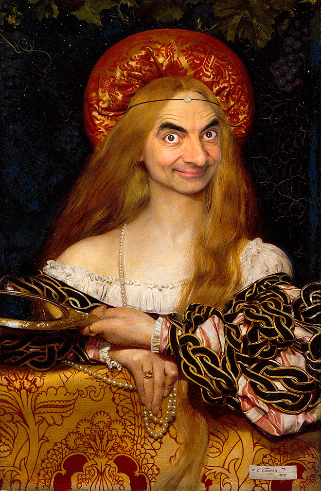 Everything is better with Mr. Bean. Even classic paintings.