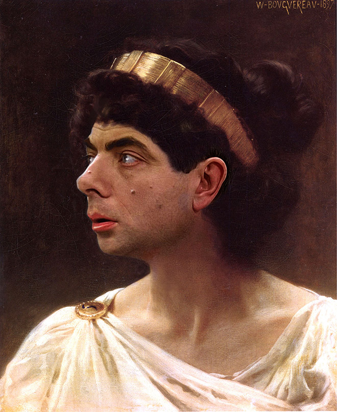 Everything is better with Mr. Bean. Even classic paintings.