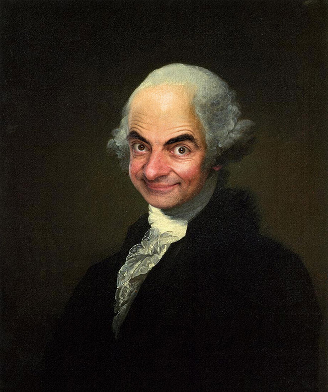 Everything is better with Mr. Bean. Even classic paintings.