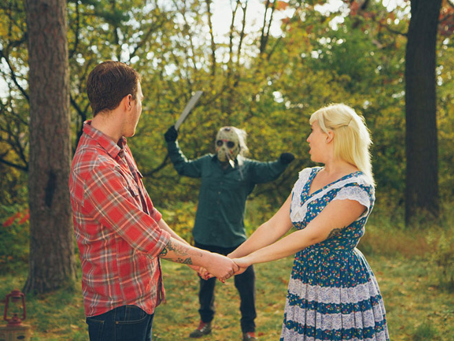 Hilariously horrifying engagement photoshoot.