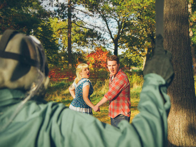 Hilariously horrifying engagement photoshoot.