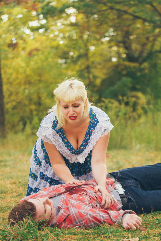 Hilariously horrifying engagement photoshoot.