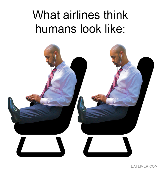 What airlines think humans look like.