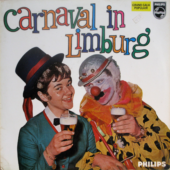 Creepy vintage clown album cover.