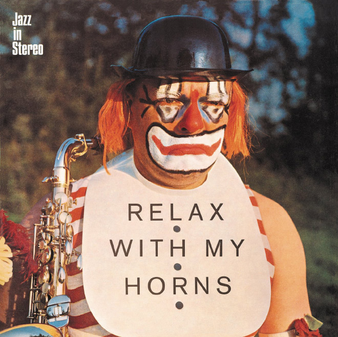 Creepy vintage clown album cover.