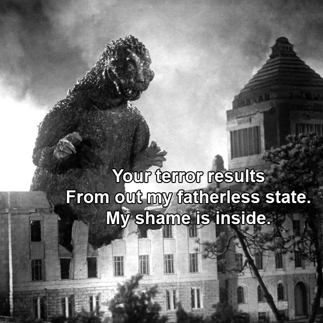 Godzilla haiku.