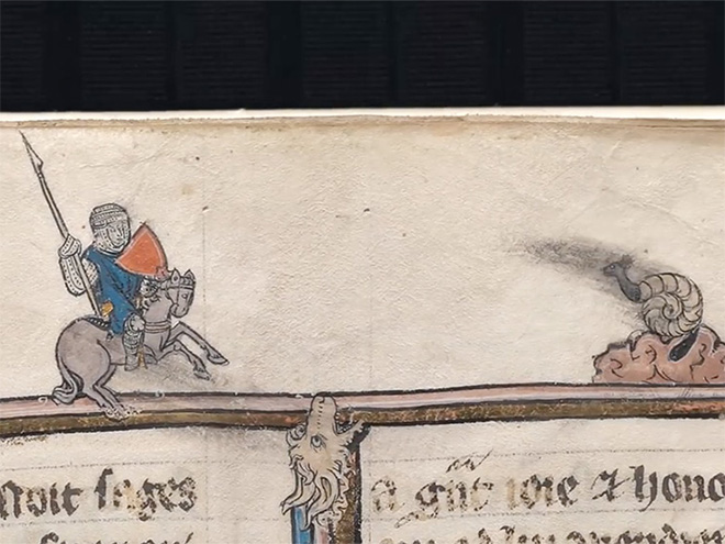 Knights really loved fighting snails in medieval books.