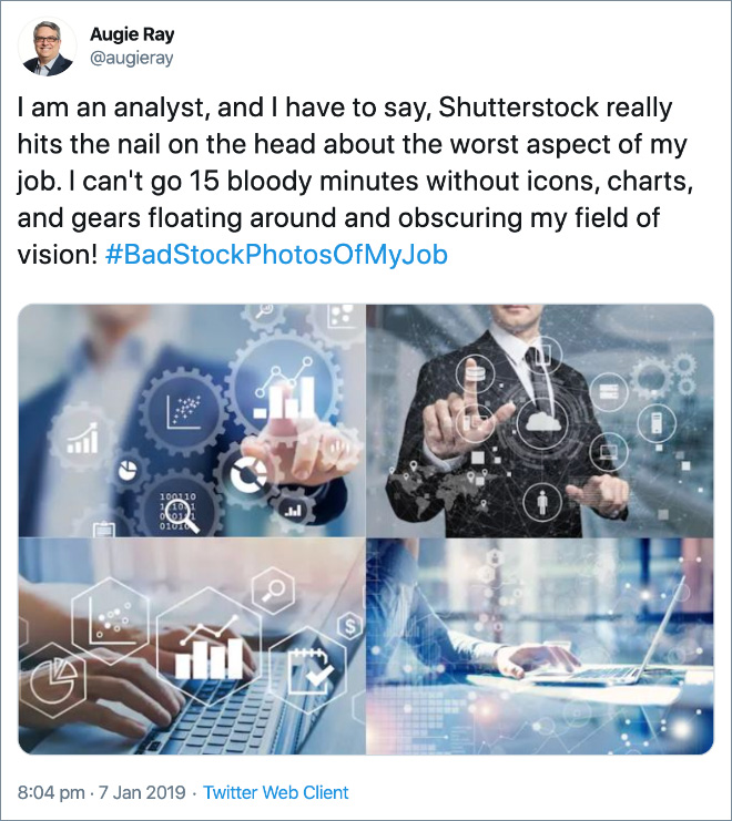 Bad stock photo of a job.