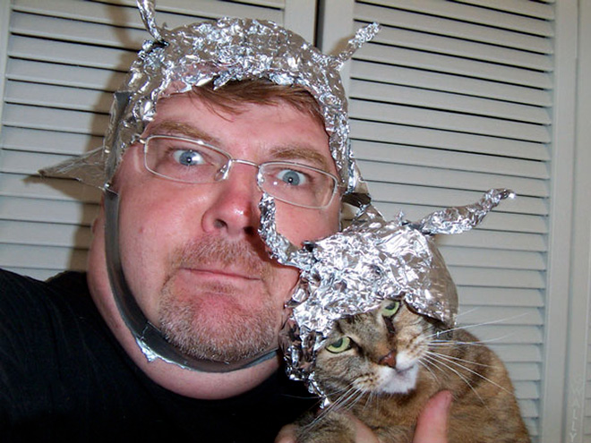 Tin foil hat protects from mind control!