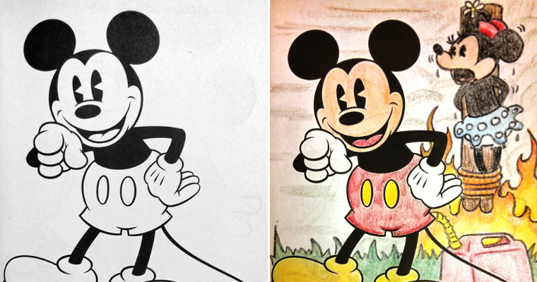 Children's Coloring Books Defaced by Adults