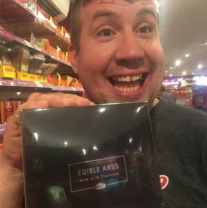 "Edible Anus" chocolate candy.