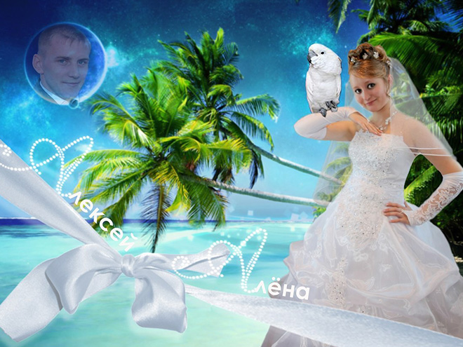 When it comes to ruining your wedding photos with lousy photoshopping, nobody does it like the Russians. Nobody!