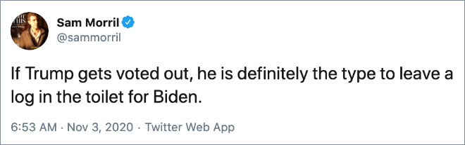 Election night tweets are the best tweets.