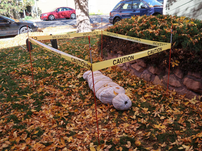 Sometimes people go too far with Halloween decorations.