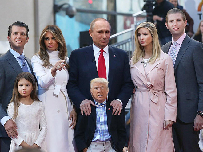 Papa Putin and little Donald.