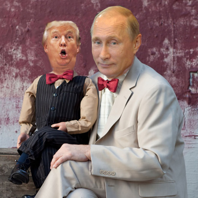 Papa Putin and little Donald.