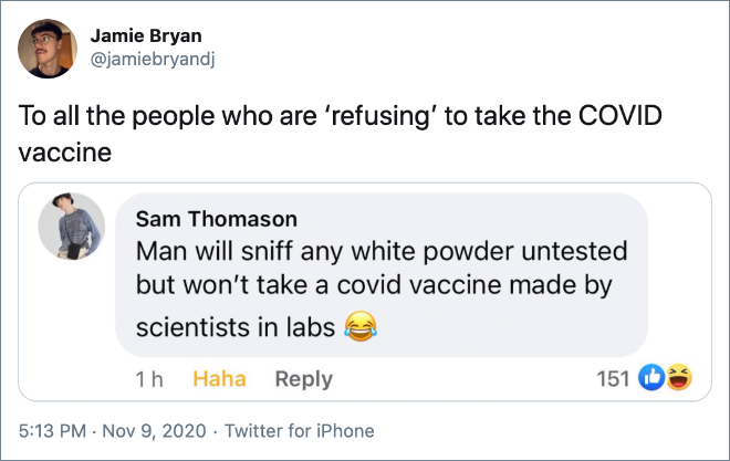 Twitter reacts to Coronavirus vaccine from Pfizer.