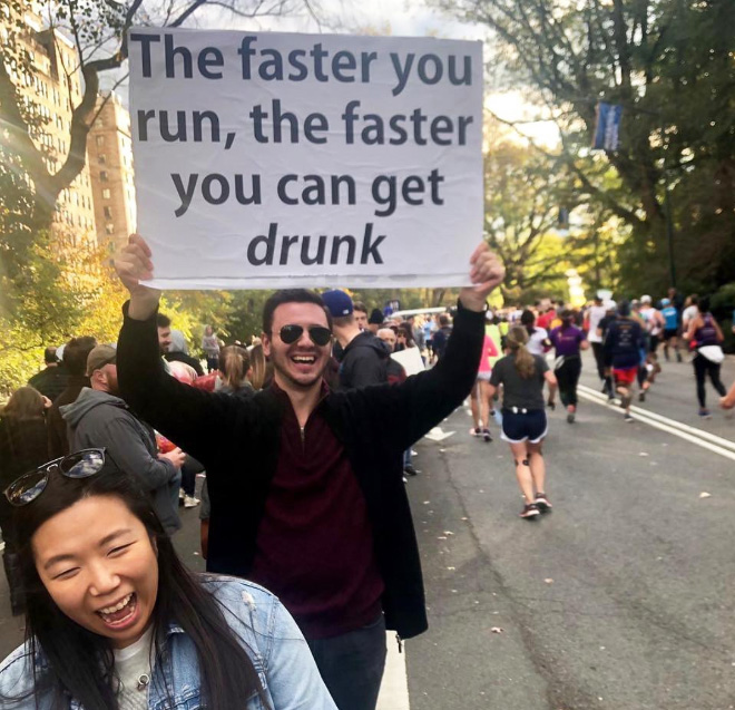 Brilliantly inspiring marathon sign.
